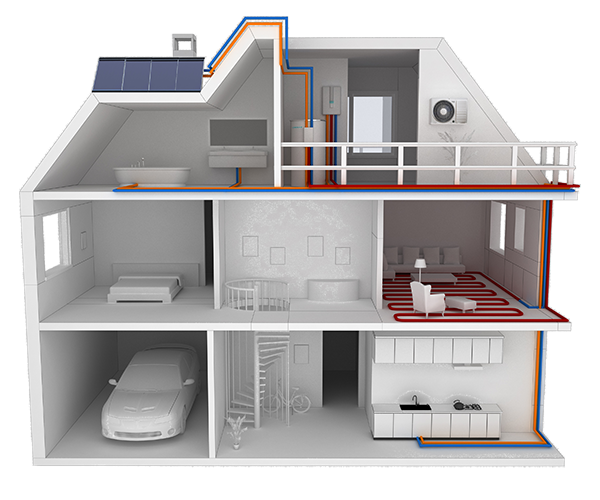 Dubbel geëmailleerd-Coil-Solar-Tank-System-Installation-Diagram