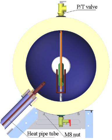 Installatie van watertank en heat pipe vacuümbuis